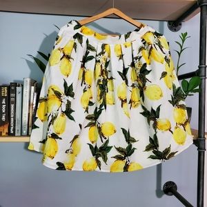 50's fit and flare skirt with lemons
